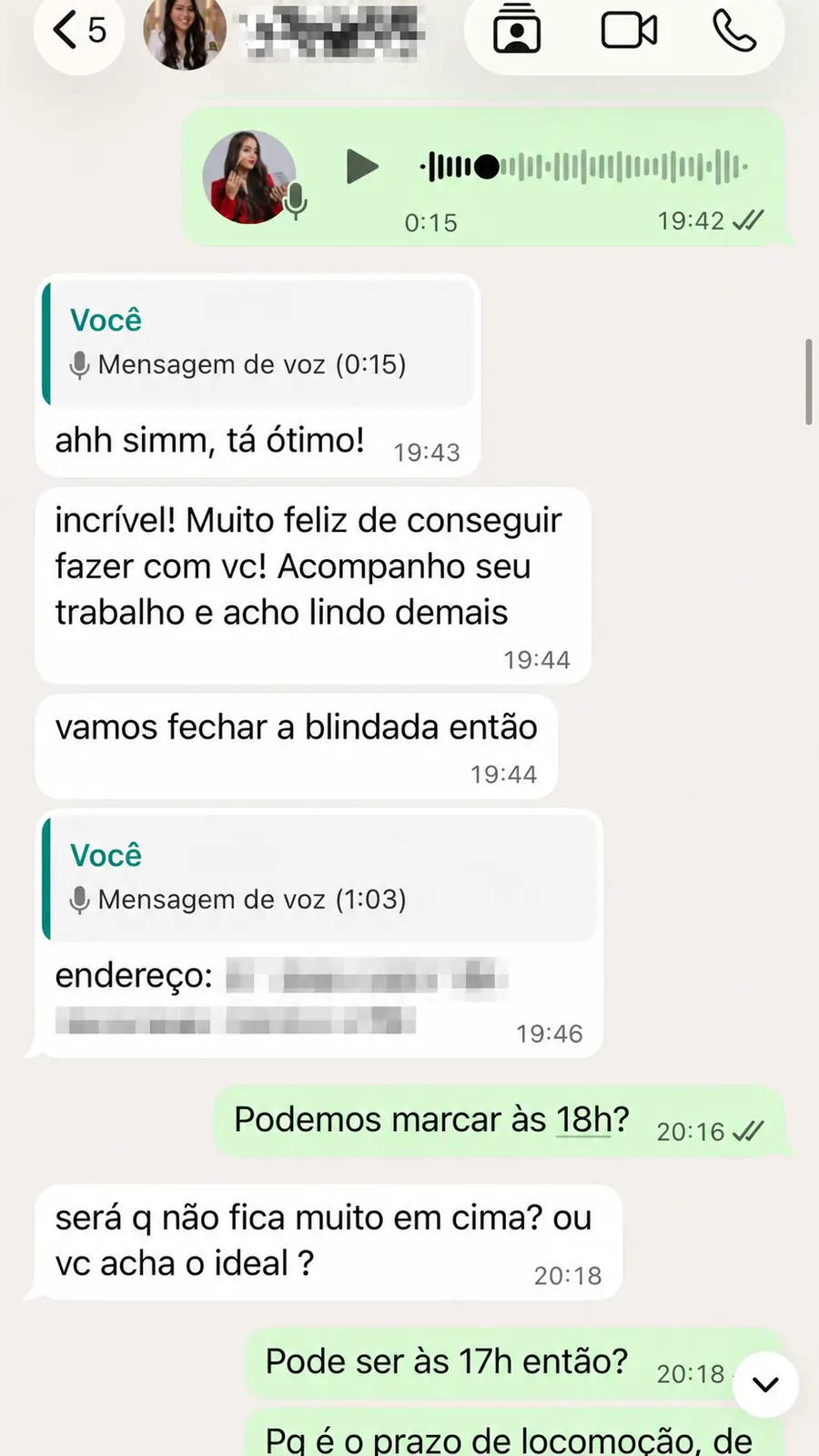 Cliente decide fechar o serviço após a conversa